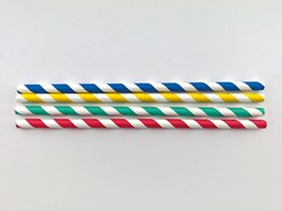 Zeige Details für Trinkhalm aus Papier 230/8, bunt Bild von Trinkhalm aus Papier 230/8, bunt